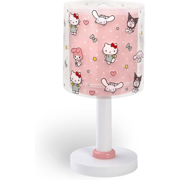Kindernachtlampje/tafellamp met Hello Kitty/My Melody/Cinnamoroll/Kuromi-thema, 4W LED, inclusief lampje.