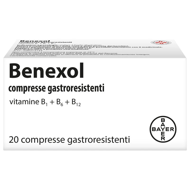 BAYER Benexol Tratamento da deficiência de vitamina B 20 comprimidos Vitamina B