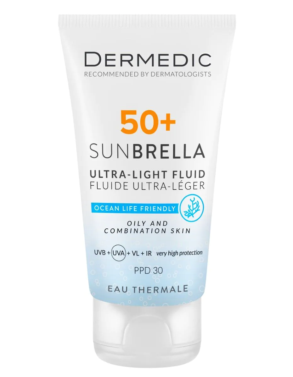 Dermedic Sunbrella Ultralekki krem do skóry tłustej i mieszanej SPF50+