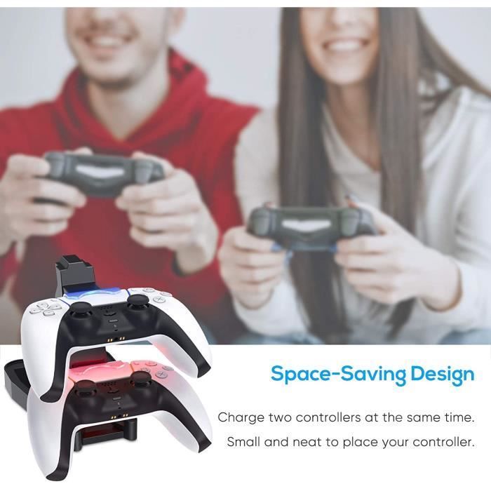 Charger for PS5 Controller, Charging Stand Station Compatible with Sony Playstation 5 with LED Indicator