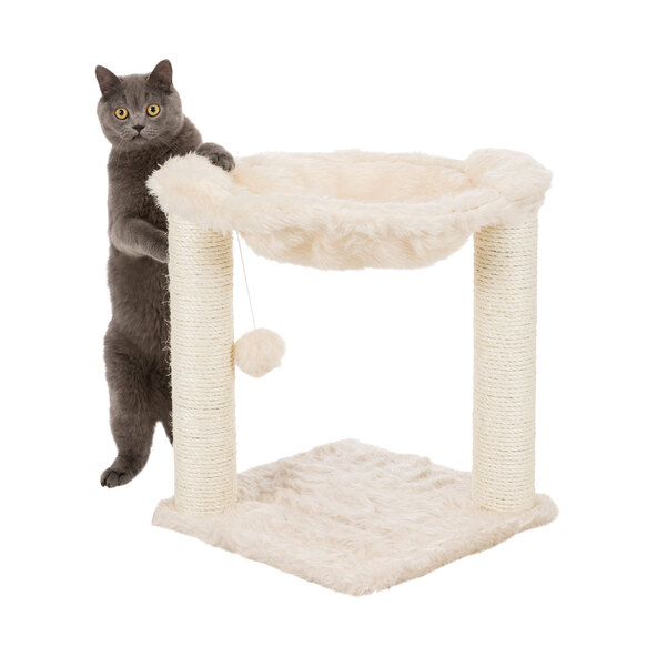 Arranhador para gatos, cor creme, 50 cm