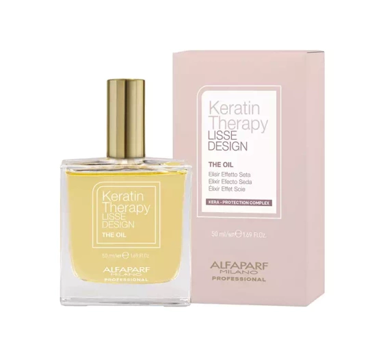 Alfaparf Milano Keratin Therapy Lisse Design The Oil wygładzający olejek do włosów 50 ml