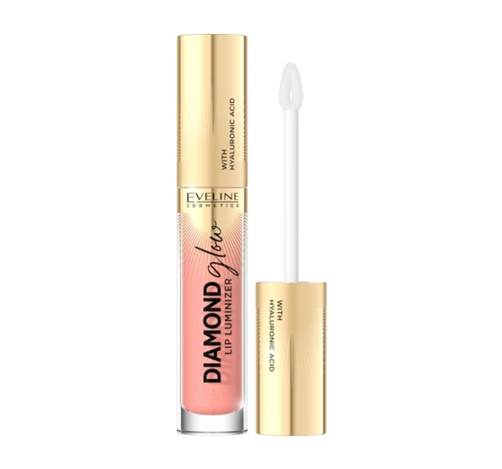 Eveline Cosmetics Diamond Glow Lip Luminizer błyszczyk do ust z kwasem hialuronowym 13 Peach Fuzz 4,5 ml