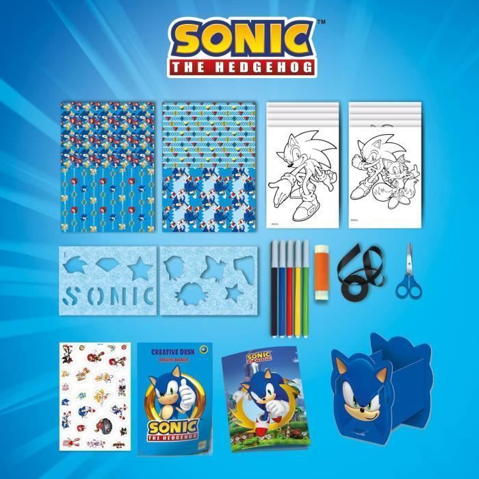 Kit creativo da scrivania - Attività creative - LISCIANIGIOCHI - Sonic - Età 5+