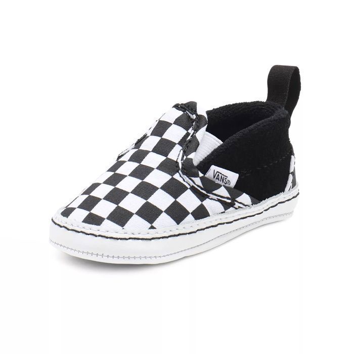 Sapatinhos de Bebê - VANS - Modelo Slip-On para Berço - Preto - Têxtil - Rasteiro