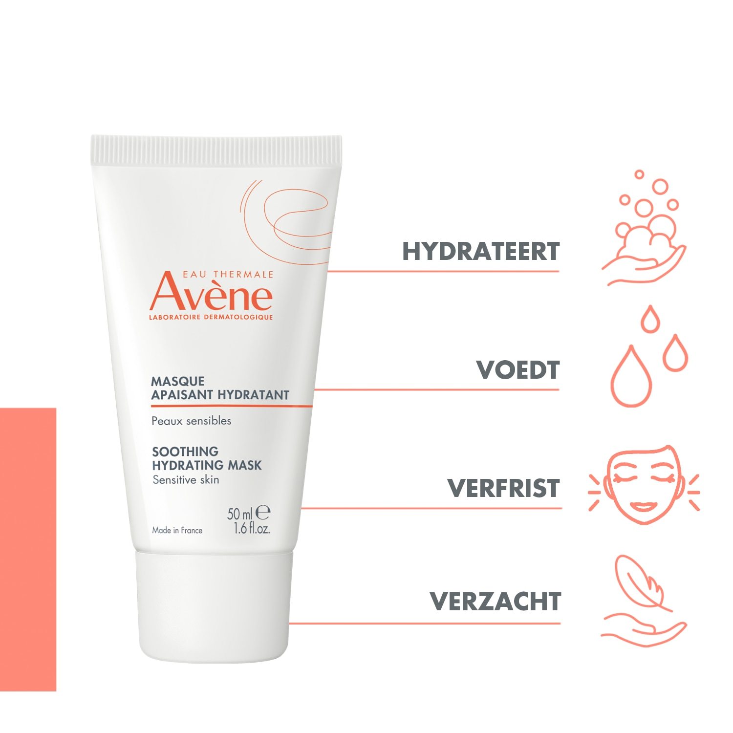 Avène hidratantna maska Les Essentiels Les Essentiels umirujuća hidratantna maska - 50ml