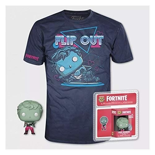 FORTNITE LOVE RANGER T-Shirt (M) mit POP-Figur und POCKET POP