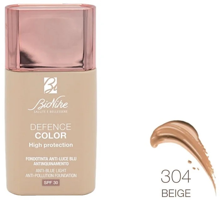 BIONIKE Bionike Defence Color High Protection Foundation nr. 304 30 ml Bescherming tegen blauw licht Bescherming tegen vervuiling