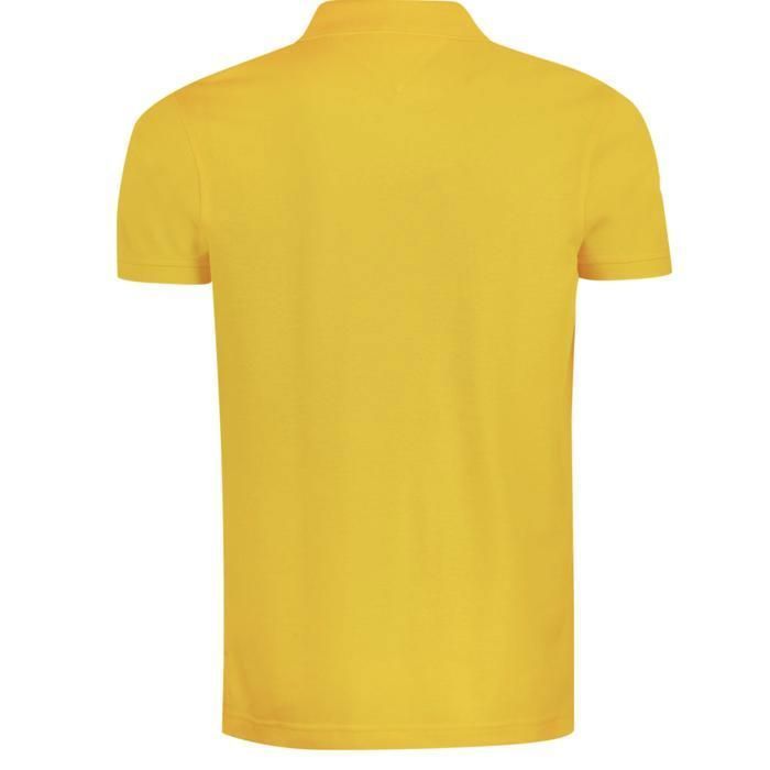Camisa polo amarela de manga curta Tommy Hilfiger