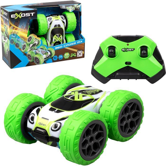 Voiture radiocommandée - EXOST - 360 Cross MX - Echelle 1/18 - 2,4 GHz - Batterie rechargeable - Vert - Dès 5 ans
