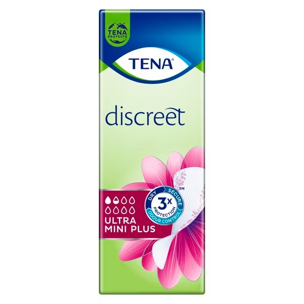 Tena Lady Discreet Ultra Mini Plus ikdienas ieliktnīši<br>Medicīniska ierīce - 24 gabali