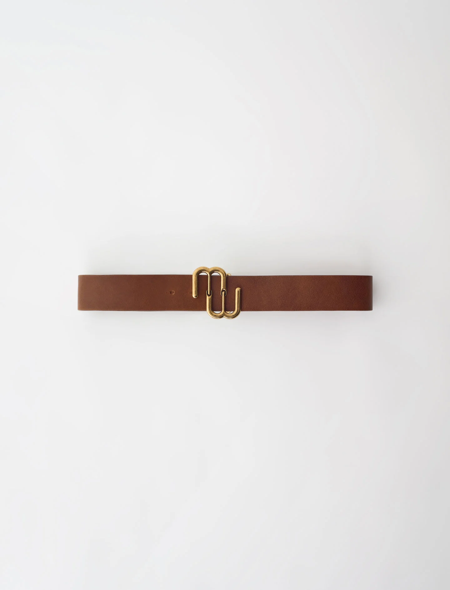 Curea din piele Double M - Caramel
