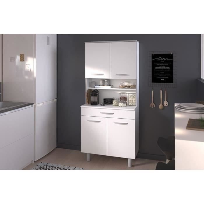 Küchen-Sideboard, mattweiß - B 80 cm - OSLO