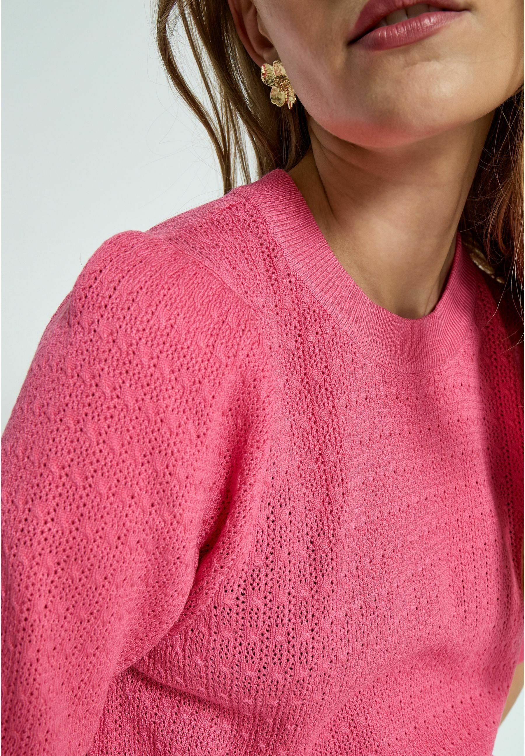 PEPPERCORN TALA PUFF SLEEVE - T-shirt met print - camelia roze