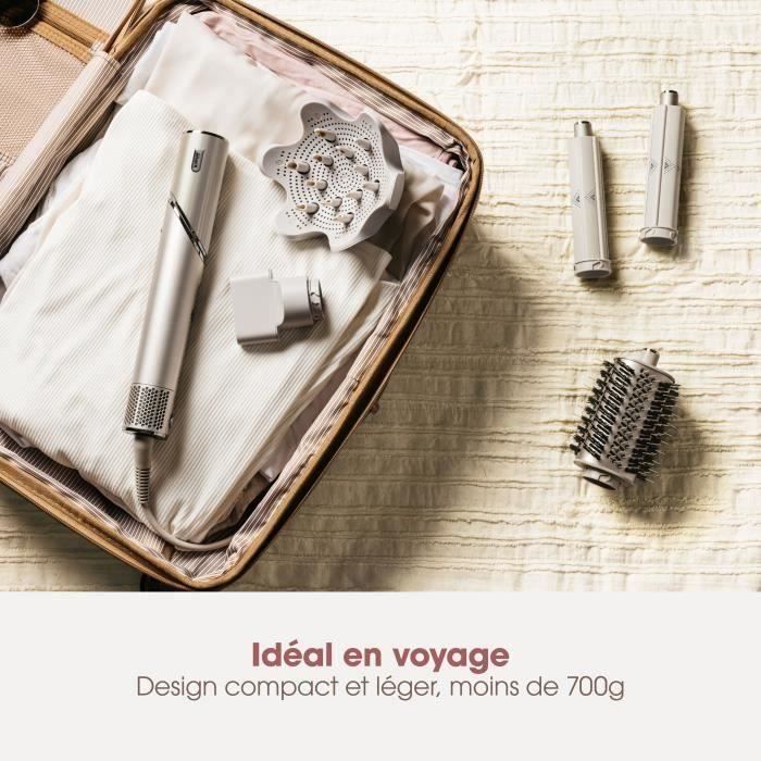 Secador y moldeador de cabello 2 en 1 - SHARK FLEXSTYLE - HD446SLEU - 5 accesorios - Champagne - 1400 W - Edición 2024
