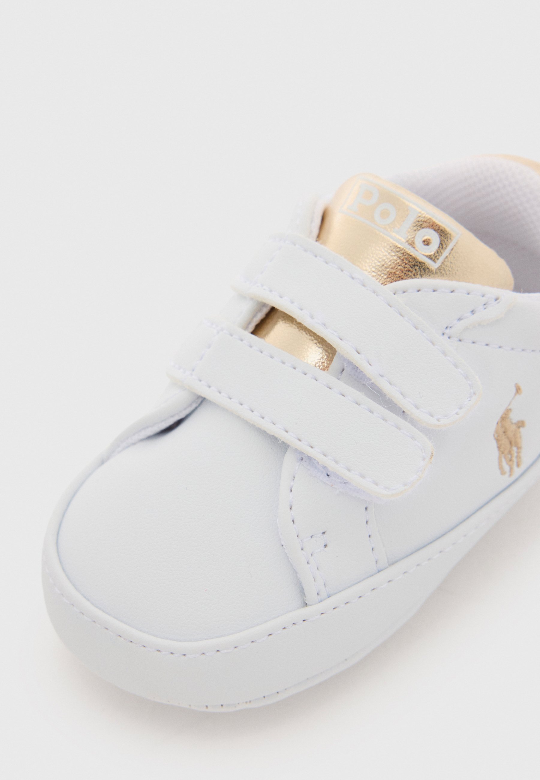 Polo Ralph Lauren HERITAGE COURT II UNISEX - Prvé topánky - biela/zlatá