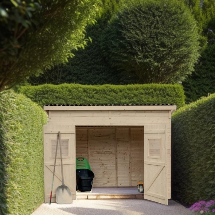 Caseta de jardín de madera de 3x2,20 m