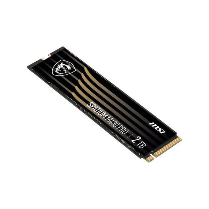 SSD-kiintolevy - MSI - Spatium M480 Pro - 2 TB - PCIe 4.0 NVMe - 7400 MB/s luku, 7000 MB/s kirjoitus