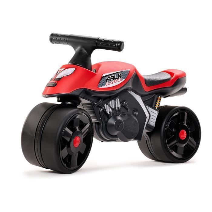 Porteur Baby Moto Falk Racing Team - Draisienne  - Larges roues - Rouge - 40% de plastique recyclé - FALK