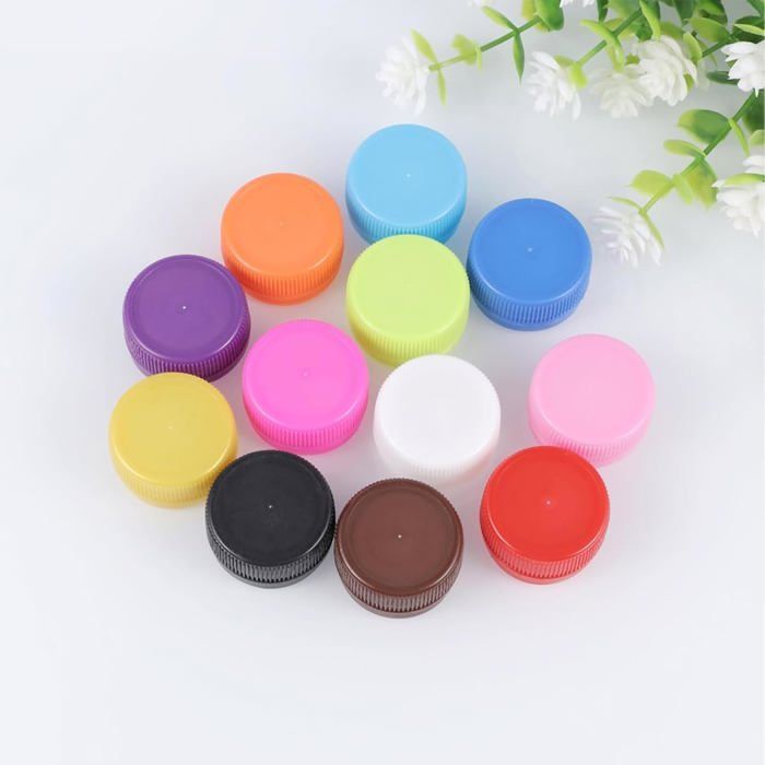 Paquete de 200 tapas de plástico de 30 mm para botellas, artículos de bricolaje, tapas de colores para envases.