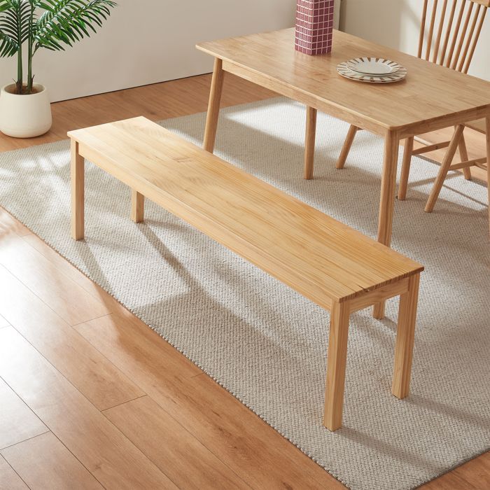 Banc de salle à manger Trerunulu 160 x 35 x 45 cm naturel