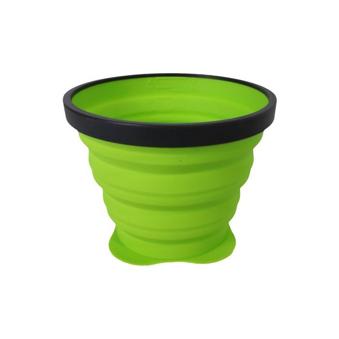 Tazza pieghevole da 480 ml, verde lime - Piatto - Vetro | Azimut Outdoor Camping and Camping Equipment
