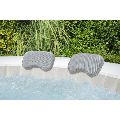 Set od 2 Bestway Lay-Z-Spa jastuka, podstavljeni, tekstilna završna obrada, 23x13x5 cm, sivi