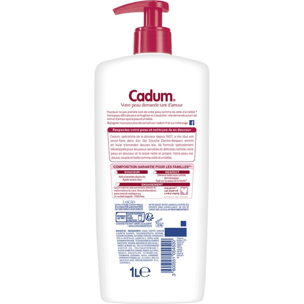 Cadum Gel Douche Grand Format