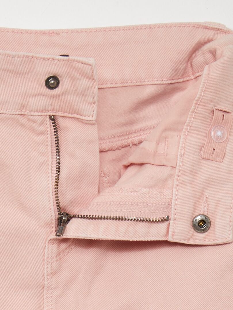 Calça jeans de cintura alta e pernas largas - PINK