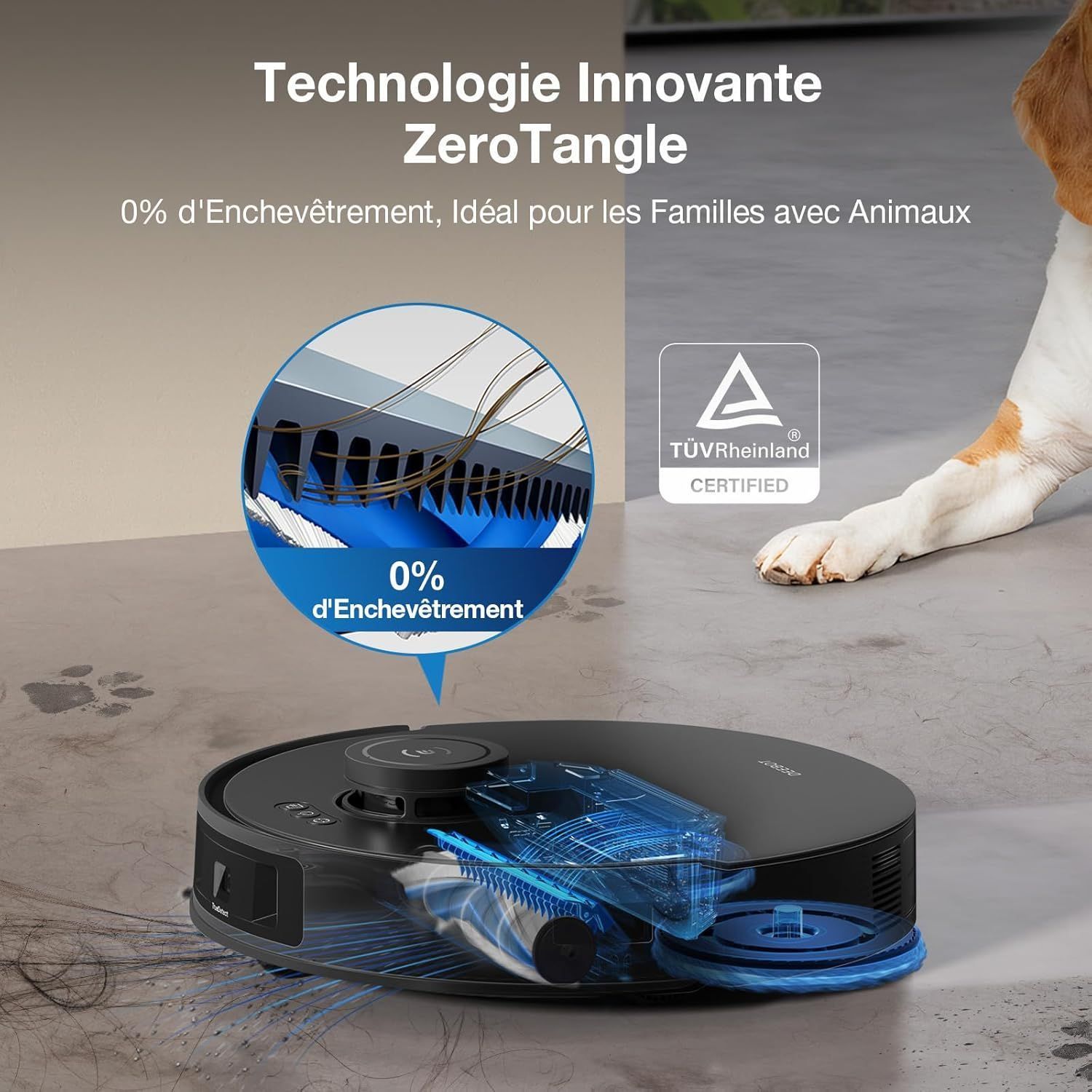 ECOVACS Deebot T30s Pro Gen2 - Aspirador e Mop Robô com Estação de Carregamento - 13500 Pa - Escova ZeroTangle - Limpeza com Água Morna