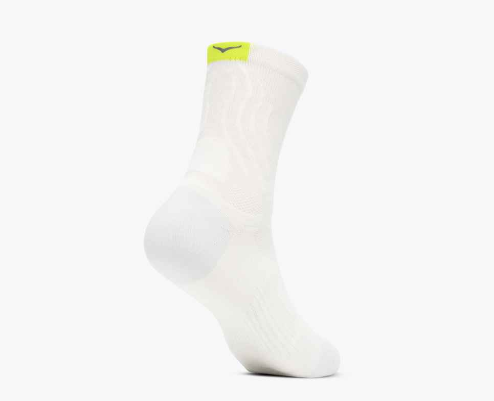 HOKA Calcetines Bondi Quarter Run blancos
