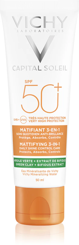 Vichy Capital Soleil Mattifying 3-in-1 Beschermende Mattifying Gezichtscrème SPF 50+