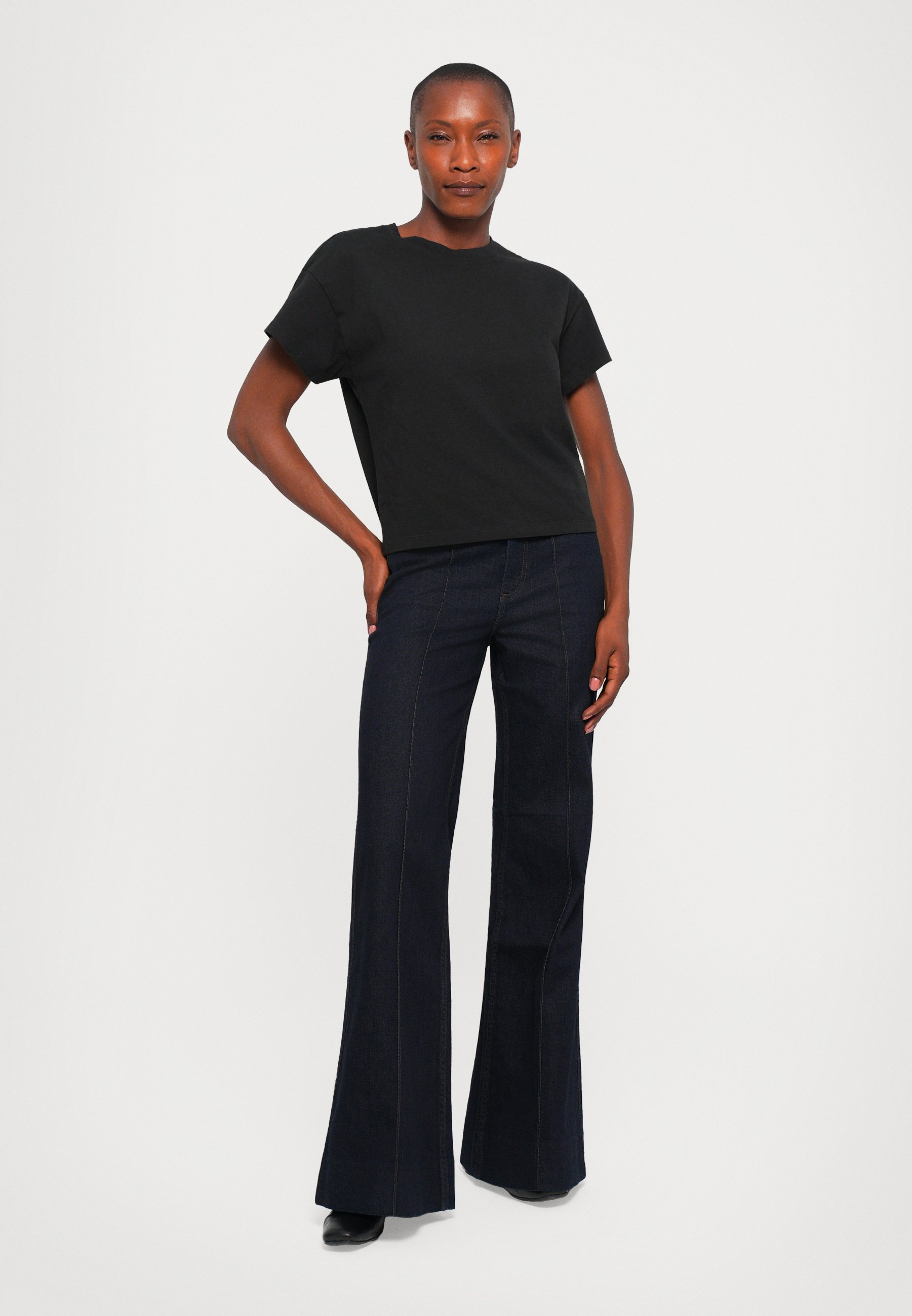 Rag & Bone Kelly Boxy T-shirt - Basic T-shirt - zwart
