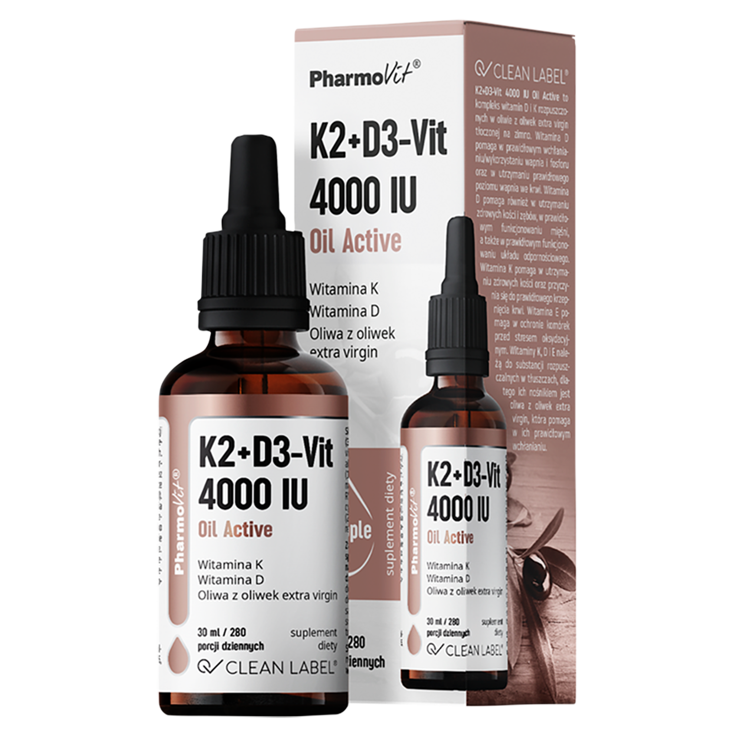 Pharmavit K2+D3 - Vitamina 4000 UI aceite activo