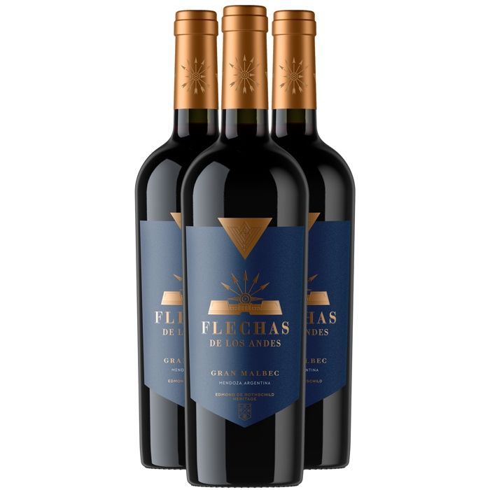 Edmond de Rothschild Argentina Mendoza Flechas de Los Andes Gran Malbec 2021 – Rotwein aus Argentinien (3x75cl)