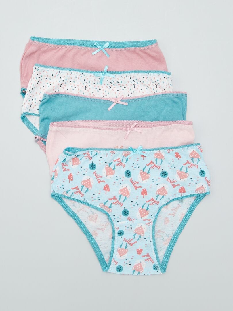 Conjunto de calzoncillos de algodón - 5 piezas - VERDE