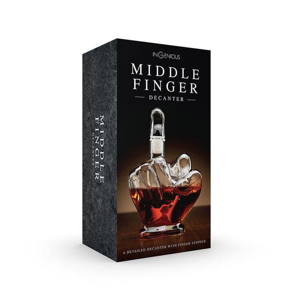 Mittelfinger-Dekanter