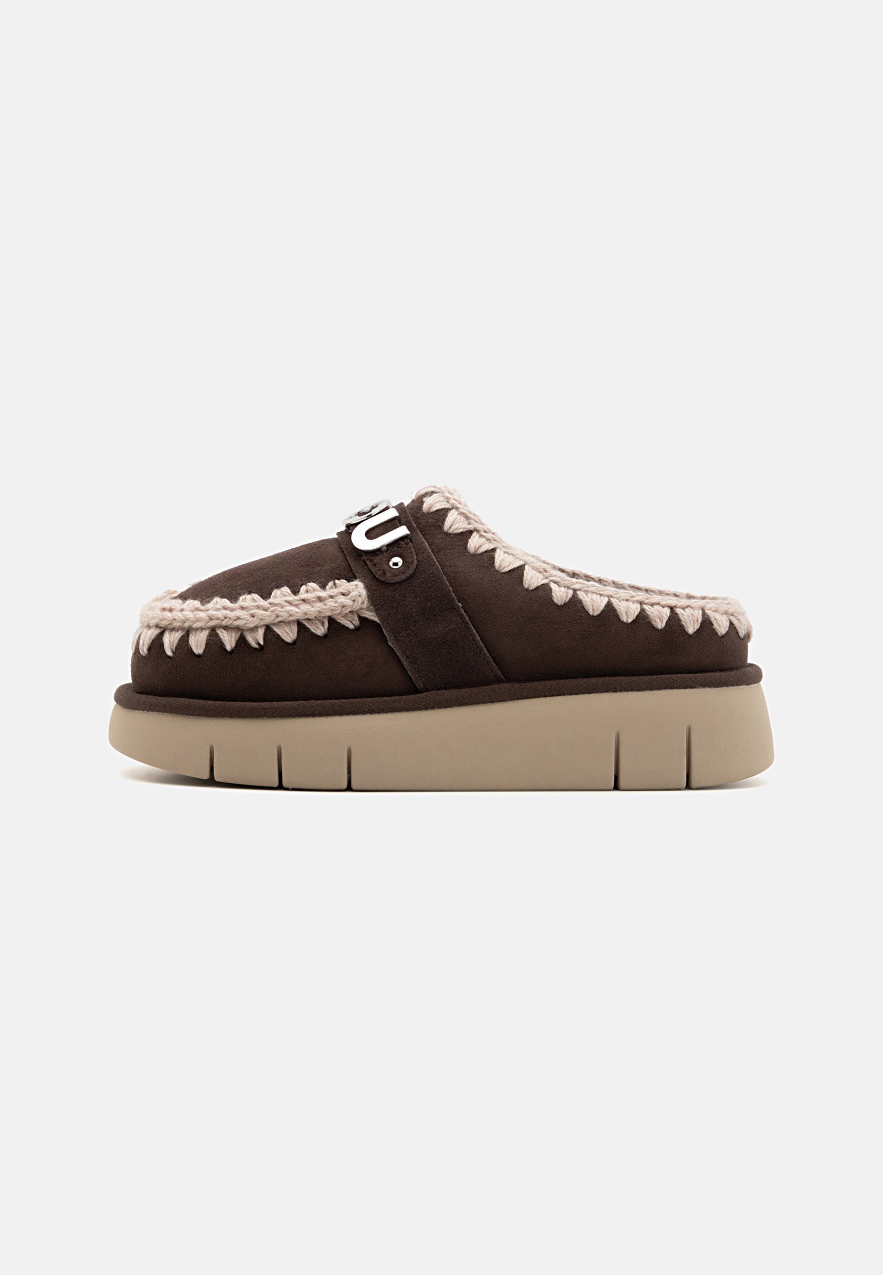 Mou BOUNCE CLOG METAL LOGO - Mules - mocha
