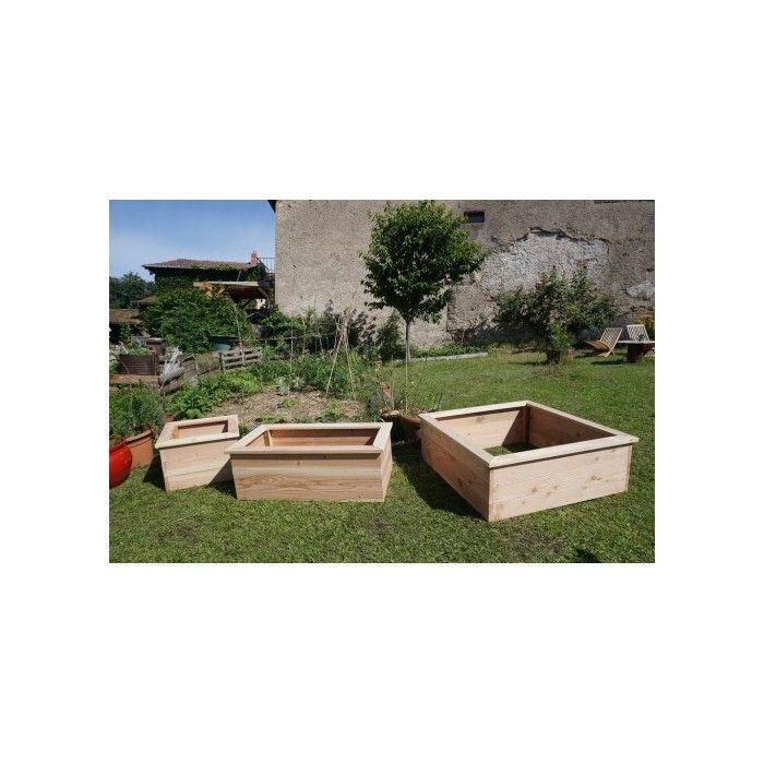 Douglas Fir Raised Garden Bed Kit – 3 Sizes Available 120x120 cm