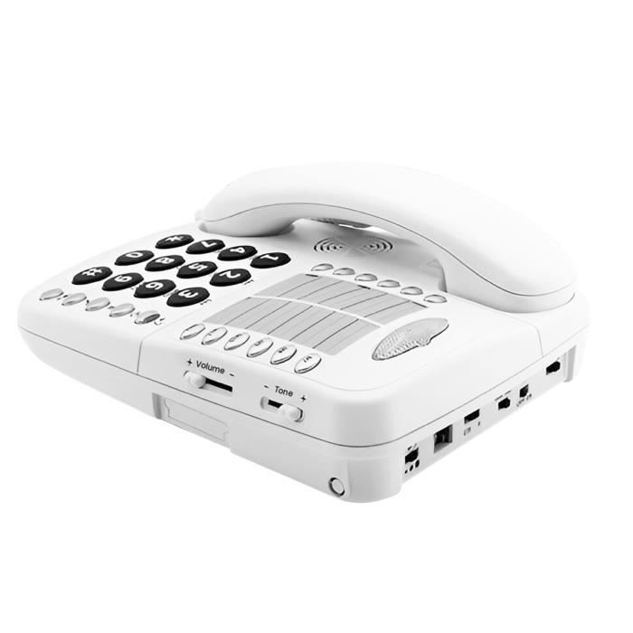 Téléphone Fixe Senior - GEEMARC - CL1100 - Amplifié 30dB - Sonnerie Forte 80dB - 12 Mémoires Directes