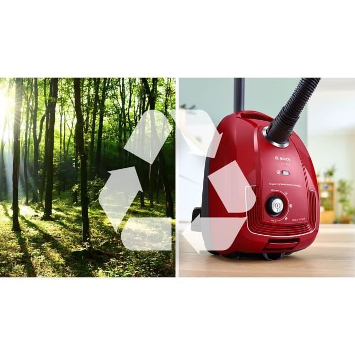 Aspirateur avec sac BOSCH GL38 - 600 W - 79 dB - HEPA - 10m - 4 L sac - variateur de puissance