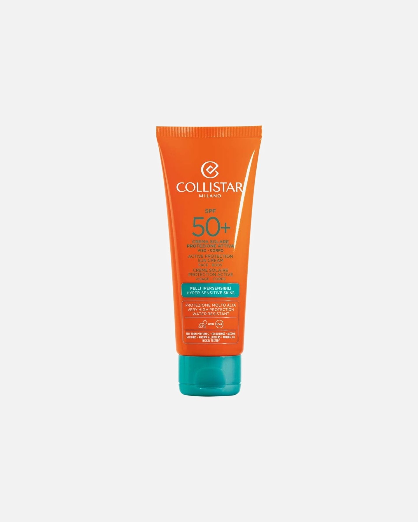 Opaľovací krém Collistar s aktívnou ochranou na tvár a telo, SPF 50+ - 100 ml
