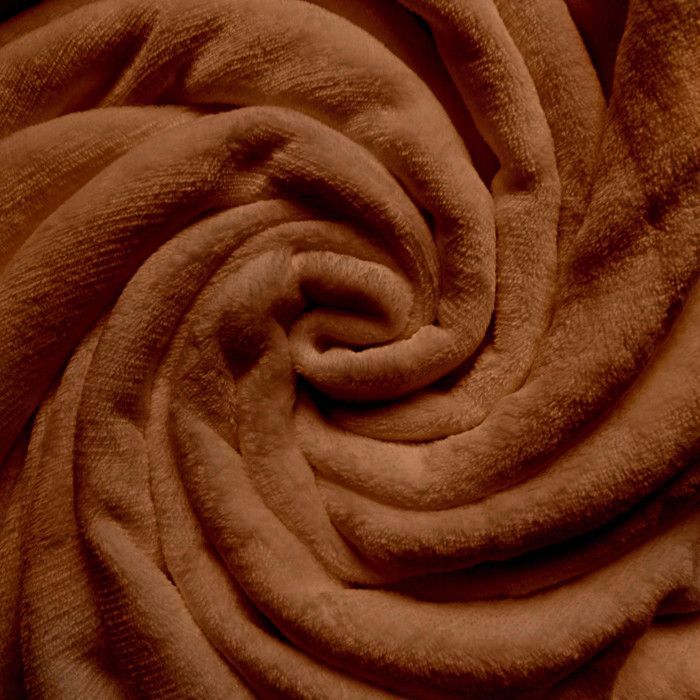 Manta de franela 220x240 cm CALIN terra, de Soleil d'Ocre