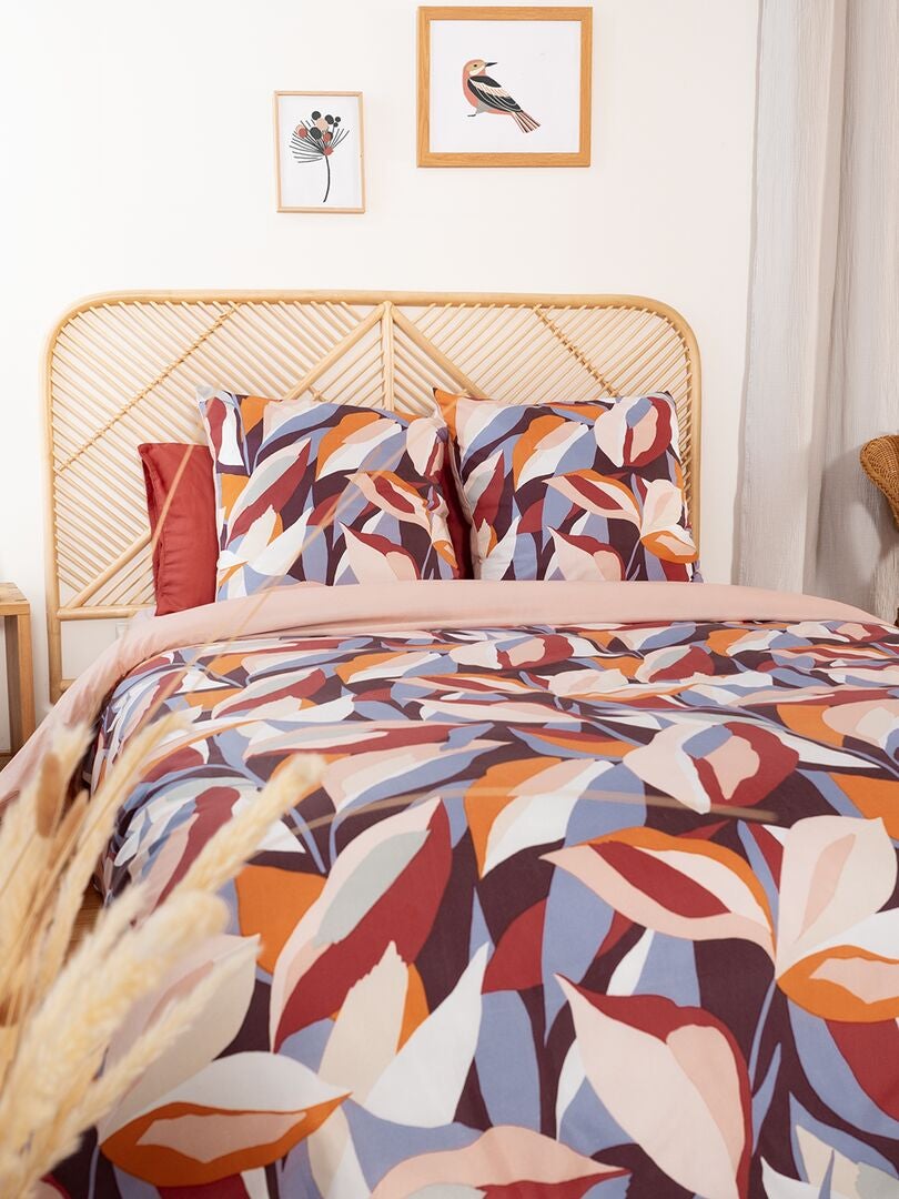 Bedrukte beddenset - tweepersoonsbed - BEIGE