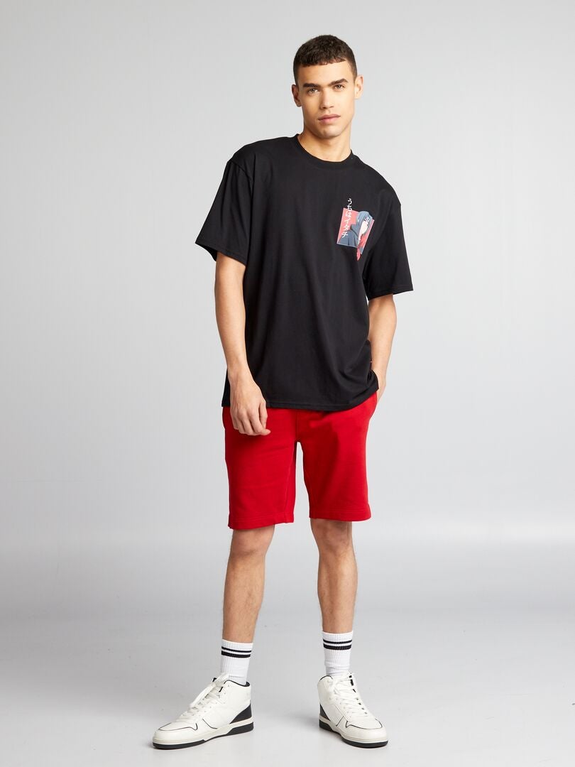 Naruto T-shirt met print - Zwart