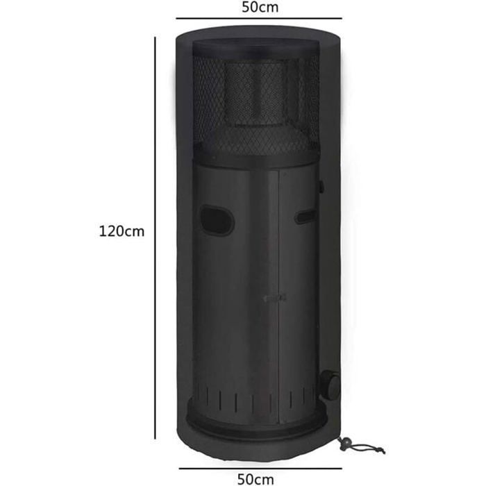Funda para calefactor de exterior - XVX - Oxford 420D - Impermeable - Resistente a la intemperie - Negra