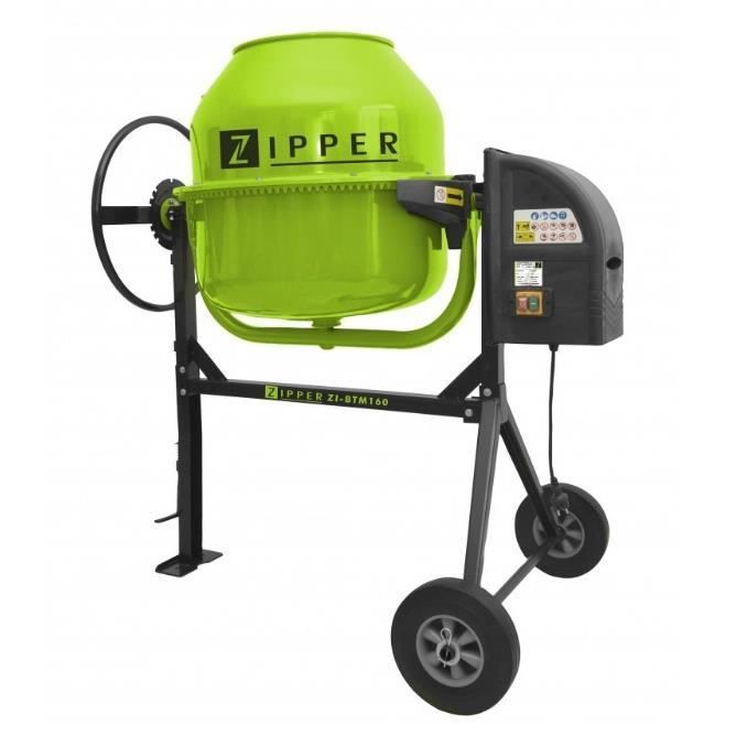 Bétonnière - ZIPPER - ZI-BTM160 - 650W - 160L - Construction robuste
