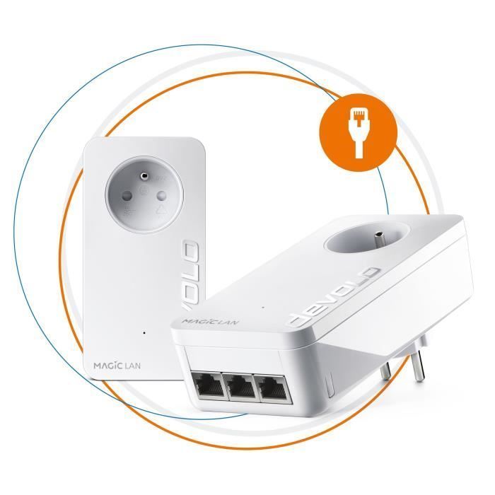DEVOLO Magic 2 Triple LAN Starter Kit - 2 adattatori 3xGigE - 2400 Mbps