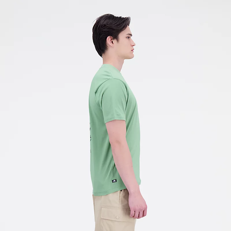 Katoenen T-shirt voor heren met print van een cafégevel - CHIVE