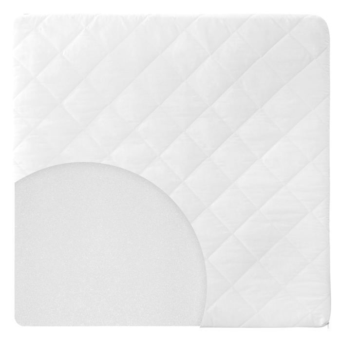 ROBA Baby Playpen Mattress - 100 x 100 cm - Removable Cover - White